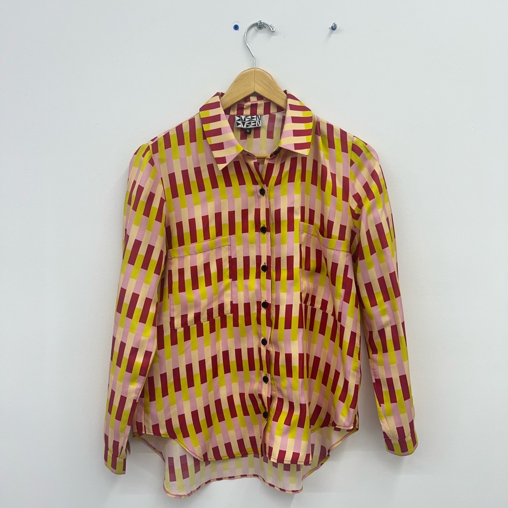 DUSEN DUSEN Bricks Multicolor Button Down Shirt